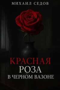Красная роза в черном вазоне