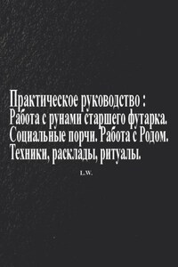 Практическое руководство по работе с рунами старшего футарка в теме: Социальные порчи, работа с родом, техники, расклады, ритуалы